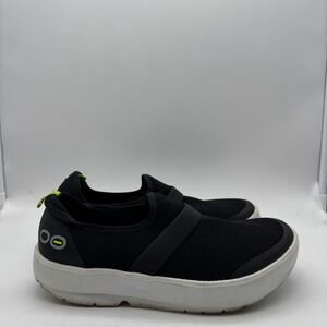 OOFOS Oomg Women Low Mesh Slip On Sneakers Black White Size US 8